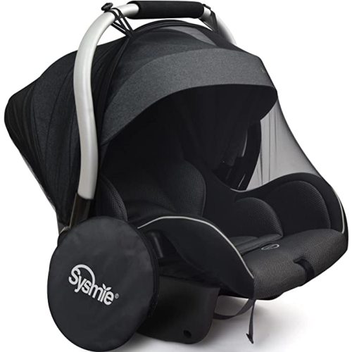 Mosquito Net for Baby Car Seats – Infant Car Seat Insect Mesh Net with Zipper - Universal Fit, Premium Quality: Machine Washable - Gray