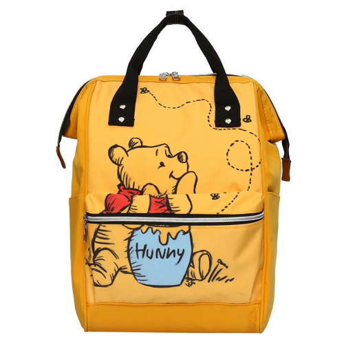 New Winnie The Pooh Diaper Bag Backpack Cartoon Cute Mother Bag Large Capacity Lightweight Travel Mommy Bag