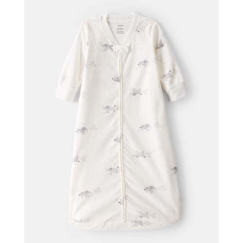 Baby Elephant Print Long-Sleeve Wearable Blanket - White | Carter's