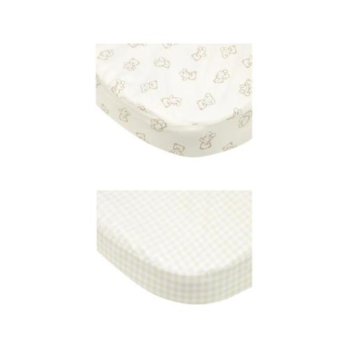 2 Pack Organic Cotton Fitted Bassinet Sheets