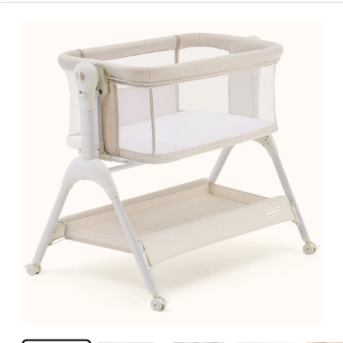HARPPA Cuddly Sway | 3-in-1 Rocking Baby Bassinet & Bedside Sleeper with Anti-Reflux Mattress for Newborns | Attaches to Bed, Adjustable Height, Tool-Free Setup, Portable Wheels, CPSC Certified, Gentle Rocking Motion | Ideal for Infants, Safe Co-Sleeping