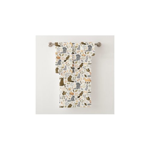 Woodland Friends Bath Towel Set | Zazzle.com