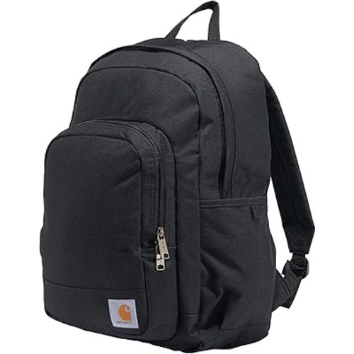 Carhartt 25L Classic Backpack, Durable Water-Resistant Pack W/ 15" Laptop Sleeve and Multiple Organizational Compartments, Black, PFAS Free