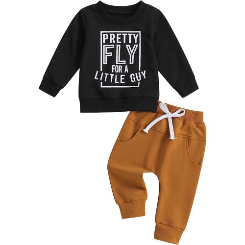  Karuedoo Toddler Baby Boy Fall Winter Outfits Cow Print  Sweatshirt Tops Casual Pants 2Pcs Clothes Set (A Brown, 0-6 Months):  Clothing, Shoes & Jewelry