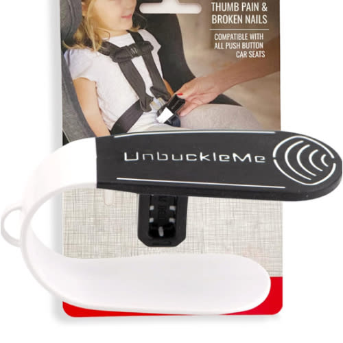 UnbuckleMe Car Seat Buckle Release Tool - Easy Opener Aid for Arthritis, Long Nails, Older Kids - Button pusher for infant, toddler, convertible 5 pt harness car seats - As Seen on Shark Tank (Lime)