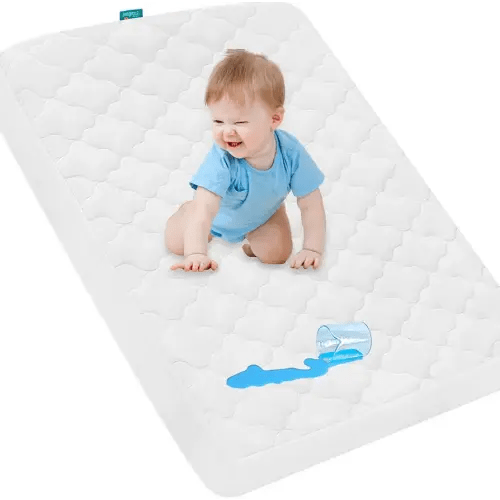 Pack and Play Mattress Pad Protector Waterproof, Pack and Play Sheets Quilted- 39" x 27" Fitted for Graco Playard | Mini & Portable Mattresses -Washable Ultra Soft Padding