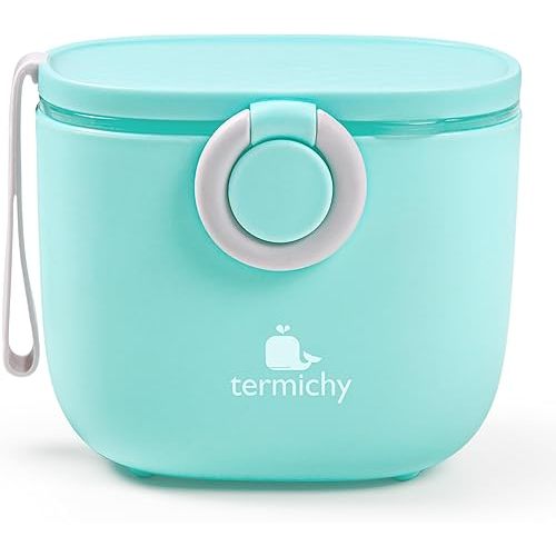 Termichy Baby Formula Dispenser, Portable Milk Powder Dispenser Container with Carry Handle and Scoop for Travel Outdoor Activities with Baby Infant, 8.8OZ, 0.55LB, 250g (Blue)