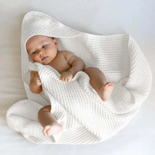 Ettitude - Bamboo Waffle Hooded Baby Towel
