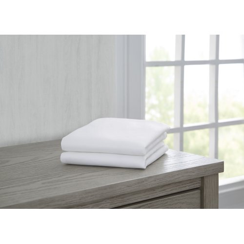 Fitted Bassinet Sheet Set, 2-Pack – Compatible with the Following Simmons Kids Bassinet: 25507