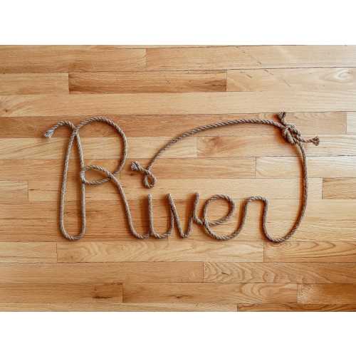 River Rope Name Sign - Large
