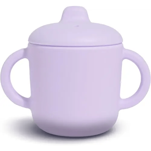 6 Months+ Sippy Cups with Handles,Silicone Sippy Cups Leak Proof 5oz,No Spill Sippy cups for Toddlers (Soft Lilac)