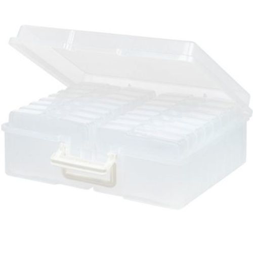 IRIS USA 4” x 6” Photo Storage Box with 16 Keeper Cases