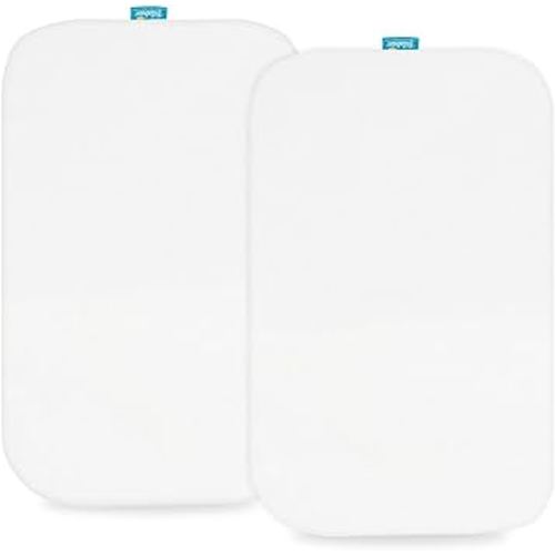 Bassinet Sheets Compatible with Baby Delight Beside Me Dreamer Bassinet, 2 Pack, 100% Jersey Knit Cotton Fitted Sheets, Breathable and Heavenly Soft, Grey and White Print for Baby : Baby