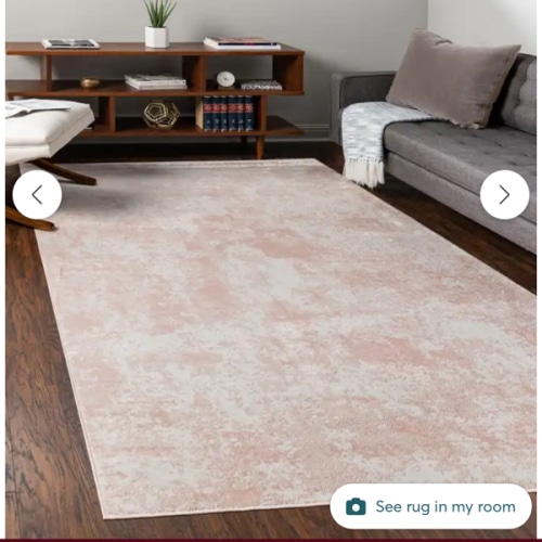 Carnation Pink 5' 3 x 8' Aurora Rug | Rugs.com