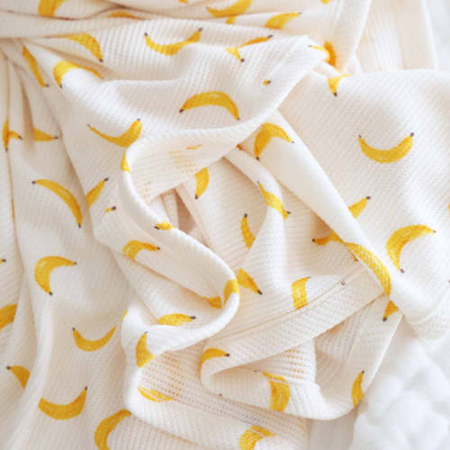 Go Bananas Bamboo Waffle Oversized Swaddle Blanket
