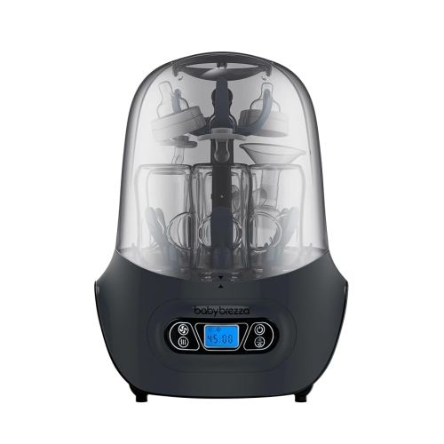 Baby Brezza Baby Bottle Sterilizer and Dryer Machine – Electric Steam Sterilization - Universal Fit - Pacifiers, Glass, Plastic, and Newborn Feeding Bottles, Charcoal