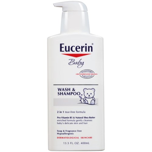 Eucerin Baby Wash and Shampoo, 13.5 OZ