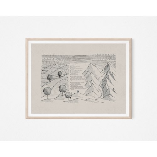 Psalm 23 Art, DIGITAL PRINT!!, The Lord is my Shepherd, Bible WALL Art, Bible Poster, Jesus Art, Old Testament Artwork, Bible Print