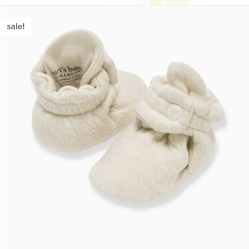 Organic Cotton Quilted Bee Baby Booties - Oat – Burt's Bees Baby