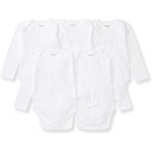 Burt's Bees Baby Organic Cotton Bodysuits – Baby Boy & Girl Short and Long Sleeve One-Pieces, 5-Pack