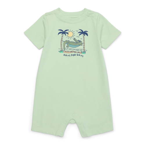 Garanimals Baby Boy Short Sleeve Jersey Graphic Romper, Sizes 0-24 Months