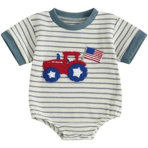 Newborn Baby Boy Outfit Mamas Boy Bubble Romper Dinosaur Short Sleeve Bodysuit Infant Summer Clothes 0-18M