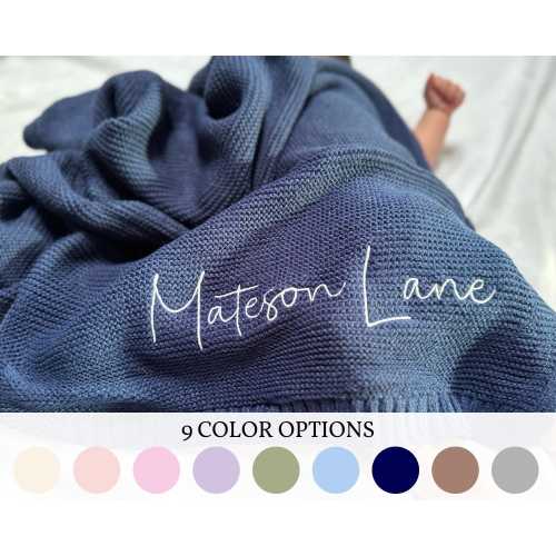 Custom Embroidered Baby Name Blanket, Personalized Knit Baby Blanket, Baby First Blanket, Newborn Blanket Keepsake, Unique Baby Shower Gift