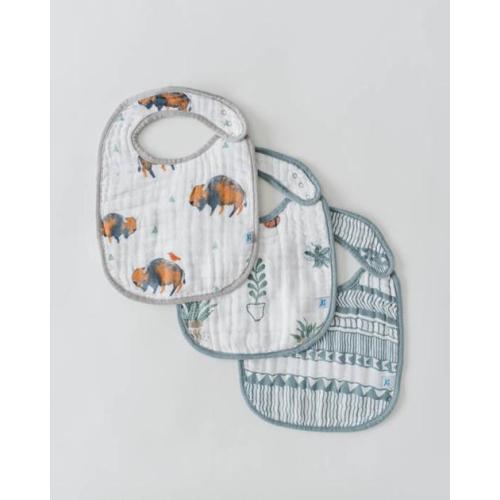Cotton Muslin Adjustable Bib 2 pack - Bison
– Little Unicorn USA