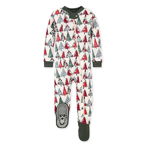 Burt's Bees Baby® Size 0-3M O Christmas Tree Organic Cotton Footie in Spinach