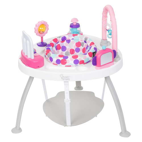 Smart Steps 3-in-1 Bounce N' Play Activity Center Plus with STEM Learning Toys - Princess Pink