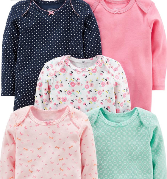 Simple Joys by Carter's baby-girls 5-pack Long-sleeve Bodysuit