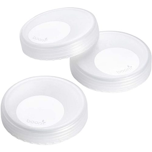 Boon Nursh Breast Milk Storage Lids - Made for Boon Nursh Bottles - Lids for Formula Travel Container - Breastfeeding Essentials and Baby Feeding Supplies - 3 Count