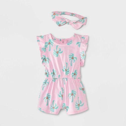 Grayson Mini Smile Romper & Headband - White