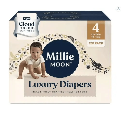 Diapers Sizes 1-6 Luxury Diapers COUCHES DE Luxe (Choose Size) (Size 4-72 Diapers (22lbs-33lbs))