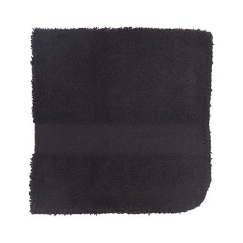 Mainstays 100% Cotton Washcloth, Super Soft and highly absorbent Basic Solid Premium Washcloth for Bathroom, Hotels, Spa and Gym – Black