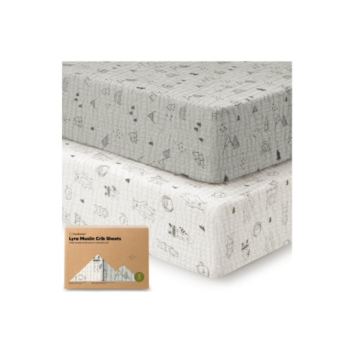 2-Pack Lyra Muslin Crib Sheets