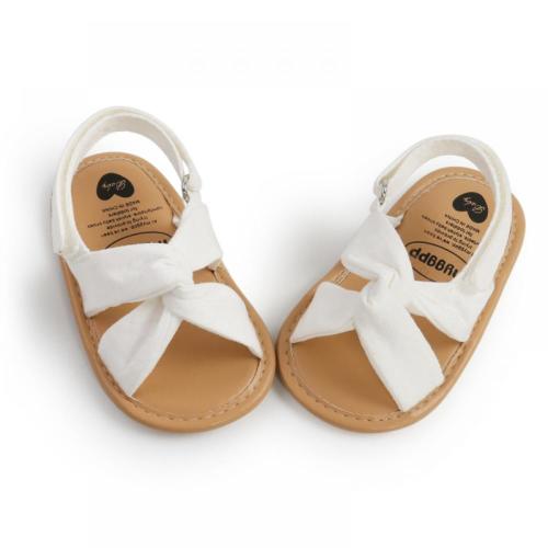 Infant Baby Girls Summer Sandals with Flower Soft Sole Newborn Toddler First Walker Crib Dress Shoes 0-18Months