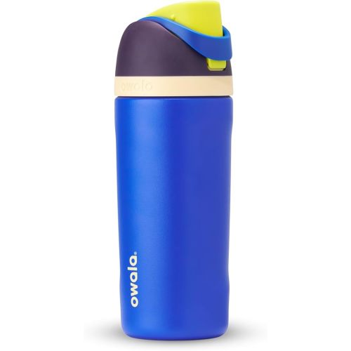 Owala Kids FreeSip Insulated Stainless Steel Water Bottle with Straw for Sports, Travel, and School, BPA-Free Sports Water Bottle, 16 oz, Celestial Sphere