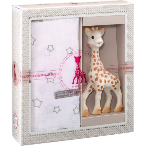 Sophie la Girafe 'Sophiesticated' Swaddling Cloth & Teething Toy, Cream