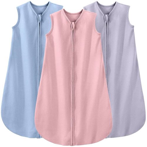 Yoofoss Baby Sleep Sack 6-12 Months Baby Wearable Blanket 100% Organic Cotton 2-Way Zipper TOG 0.5 Toddler Sleeping Sack 3 Pack, Comfy Soft Lightweight