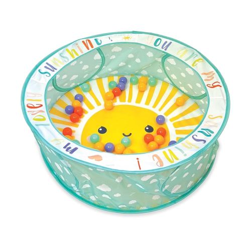Infantino Pop-Up Ball Pit – 50 Colorful Balls, Easy Setup & Storage, 35" Spacious Play Area, Bright & Colorful Design, Includes Storage Bag