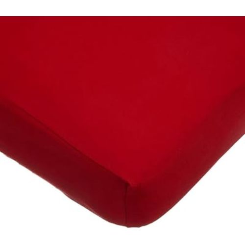 TL Care Supreme 100% Natural Cotton Fitted Crib Sheet 52" x 28", Enhanced Thickness for Soft, Breathable & Hypoallergenic Jersey Comfort, Red, Neutral for Boys & Girls