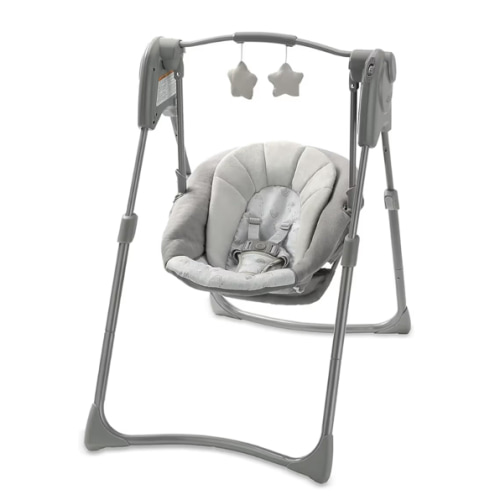 Graco Slim Spaces Compact Baby Swing, Reign