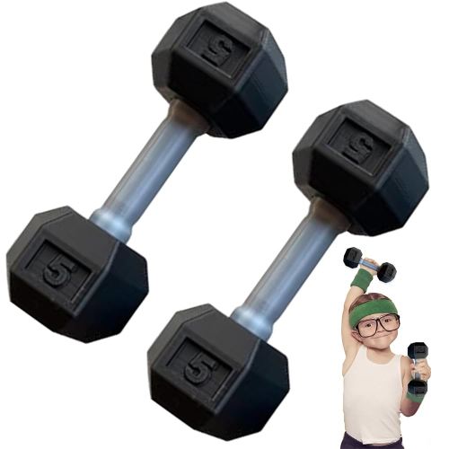 Dumbbell 2 Pcs Dumbbells for Baby Mini 1.8x4.7 In Silicone Hand Weight Lifting Set for Fitness Exercise Funny Sport Toys for Toddlers Ideal Gift (Style 1)