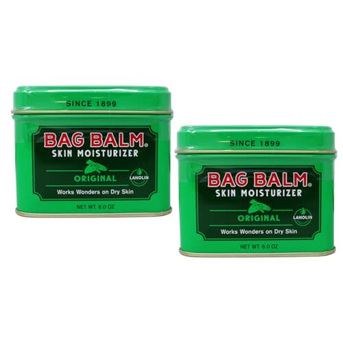 Bag Balm Vermont's Original for Cracked Hands, Dry Skin - Moisturizing Lotion Salve 8 Ounce - 2 Pack