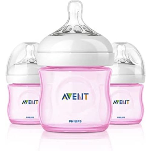 Philips AVENT Natural Bottle Set 3PK - 4oz (Girl)
