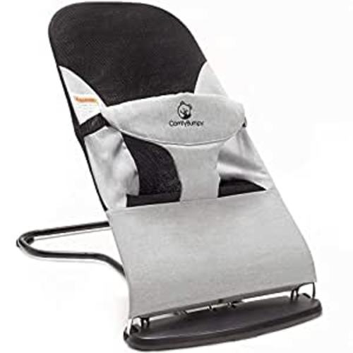 Amazon.com : ComfyBumpy Ergonomic Baby Bouncer Seat - Bonus Travel Carry Case - Safe, Portable Bouncing Chair with Adjustable Height Positions - Infant Sleeper Bouncy Seat Perfect for Newborn Babies (Grey) : Baby