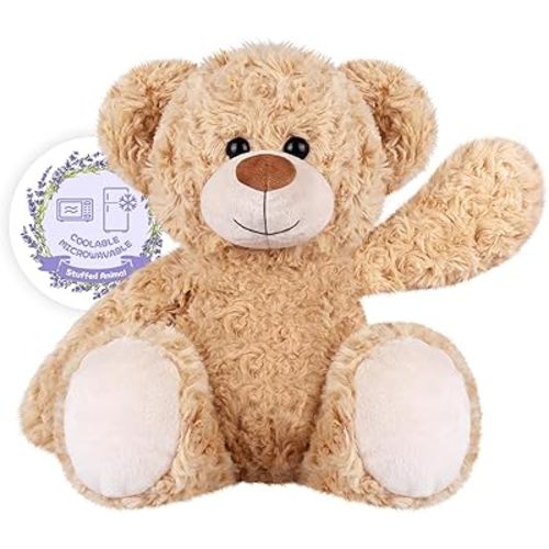 Teddy Bear Stuffed Animals, Microwavable Stuffed Animal Heating Pads for Cramps & Pain Relief, Bear Stress Relief Toy for Anxiety, Cuddle, Companion, Bear Plush Gifts for Girls Boys Adults