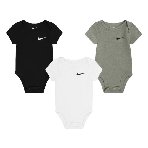 Baby Nike Short Sleeve 3-Pack Bodysuits