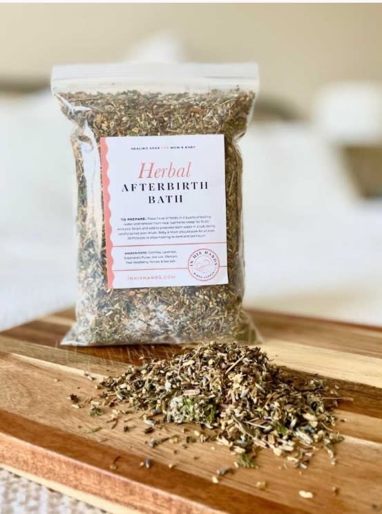 Herbal Afterbirth Sitz Bath dry herb soak with salt, 12oz. | In His Hands